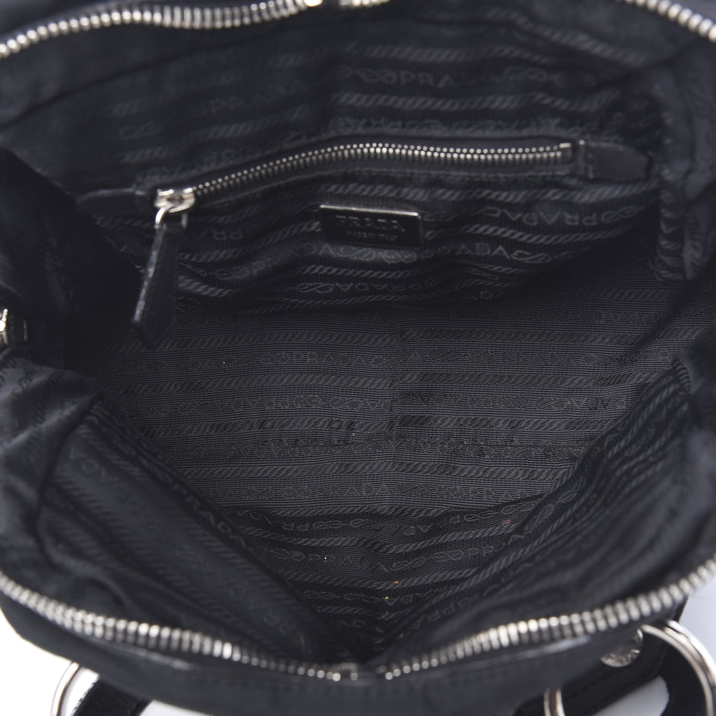 Nappa Tessuto Nylon Shoulder Bag Black