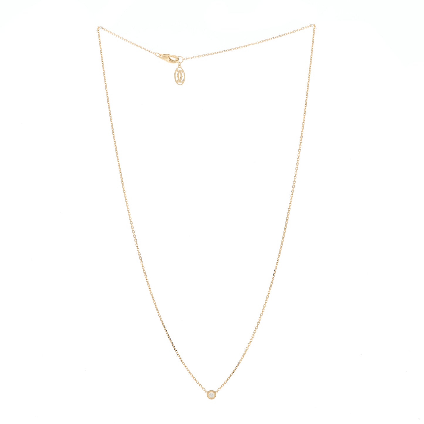 18K Yellow Gold Diamond XS D'Amour Pendant Necklace