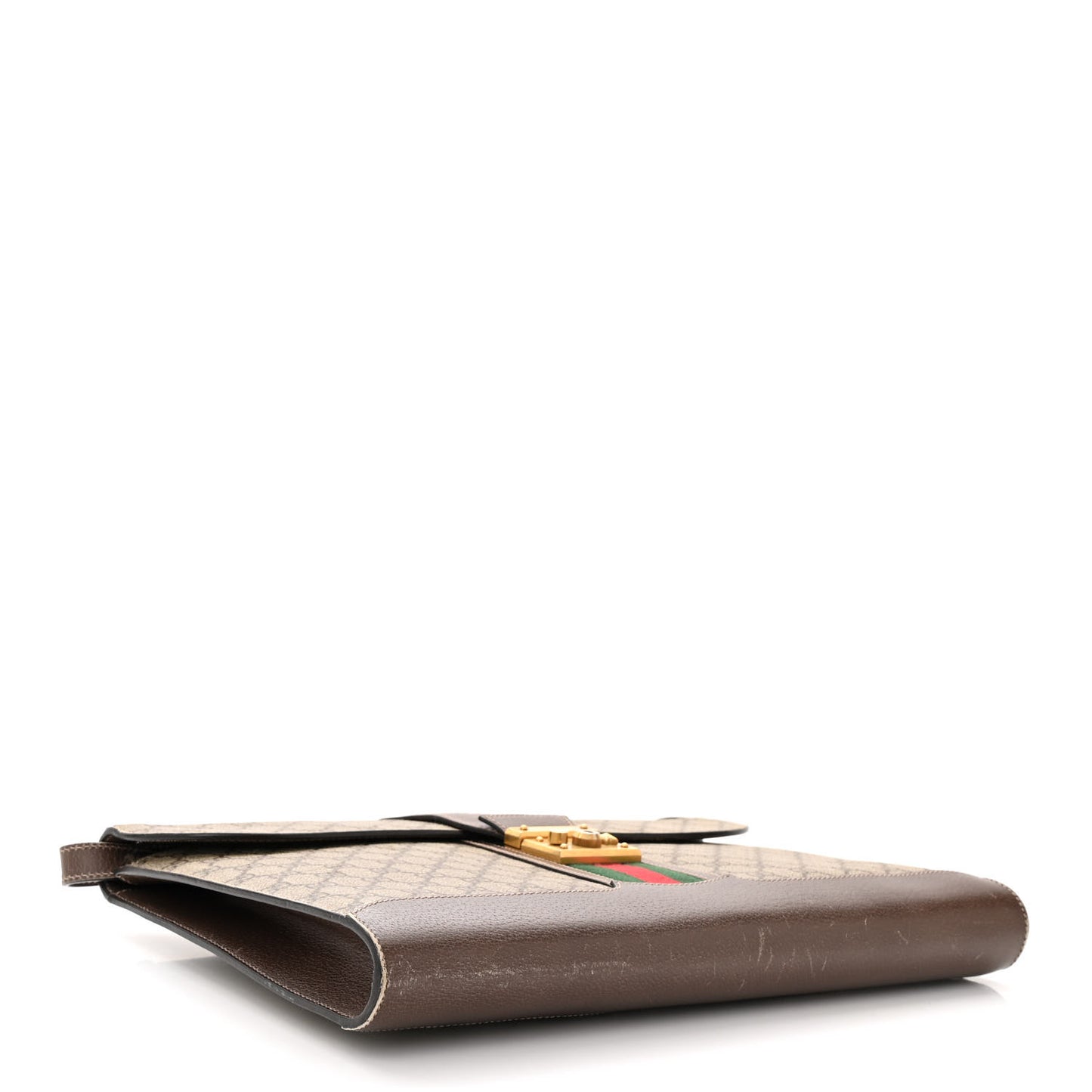 GG Supreme Monogram Web Messenger Bag Brown