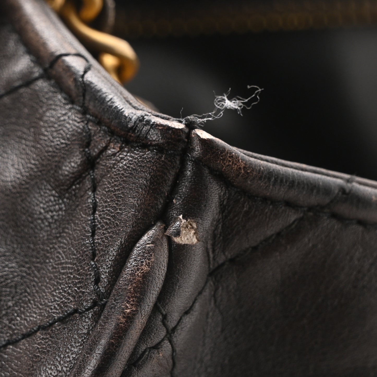 Calfskin Quilted CC Shopping Tote Black