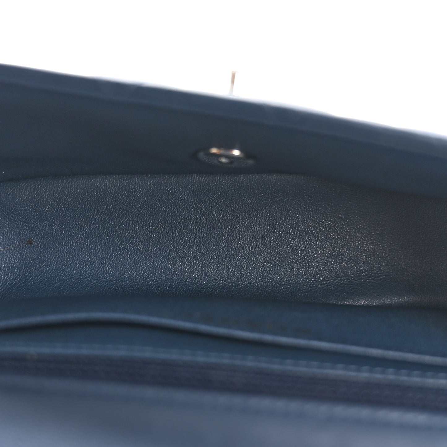 Lambskin Quilted Mini Rectangular Flap Blue