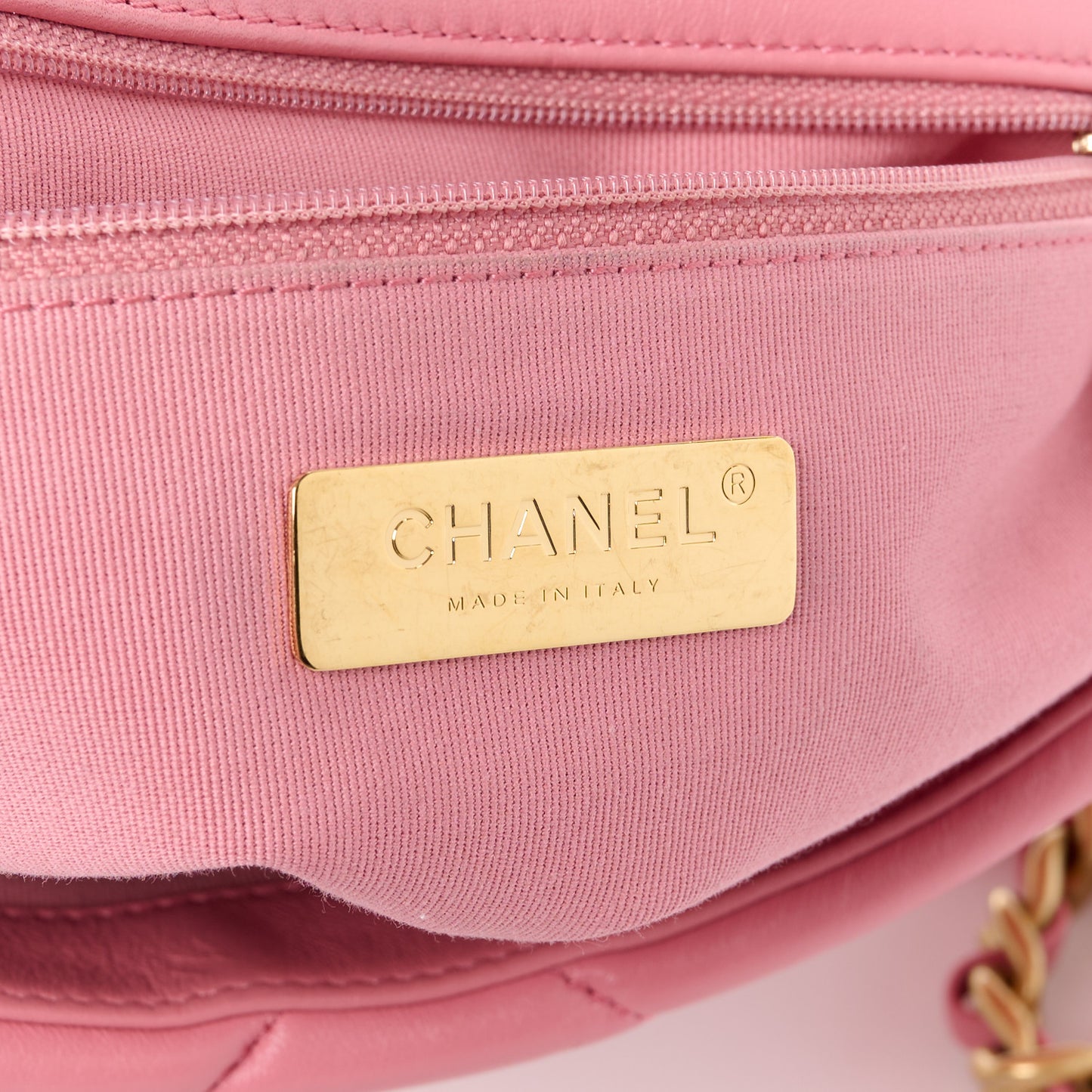 Lambskin Quilted Medium Chanel 19 Flap Dark Pink