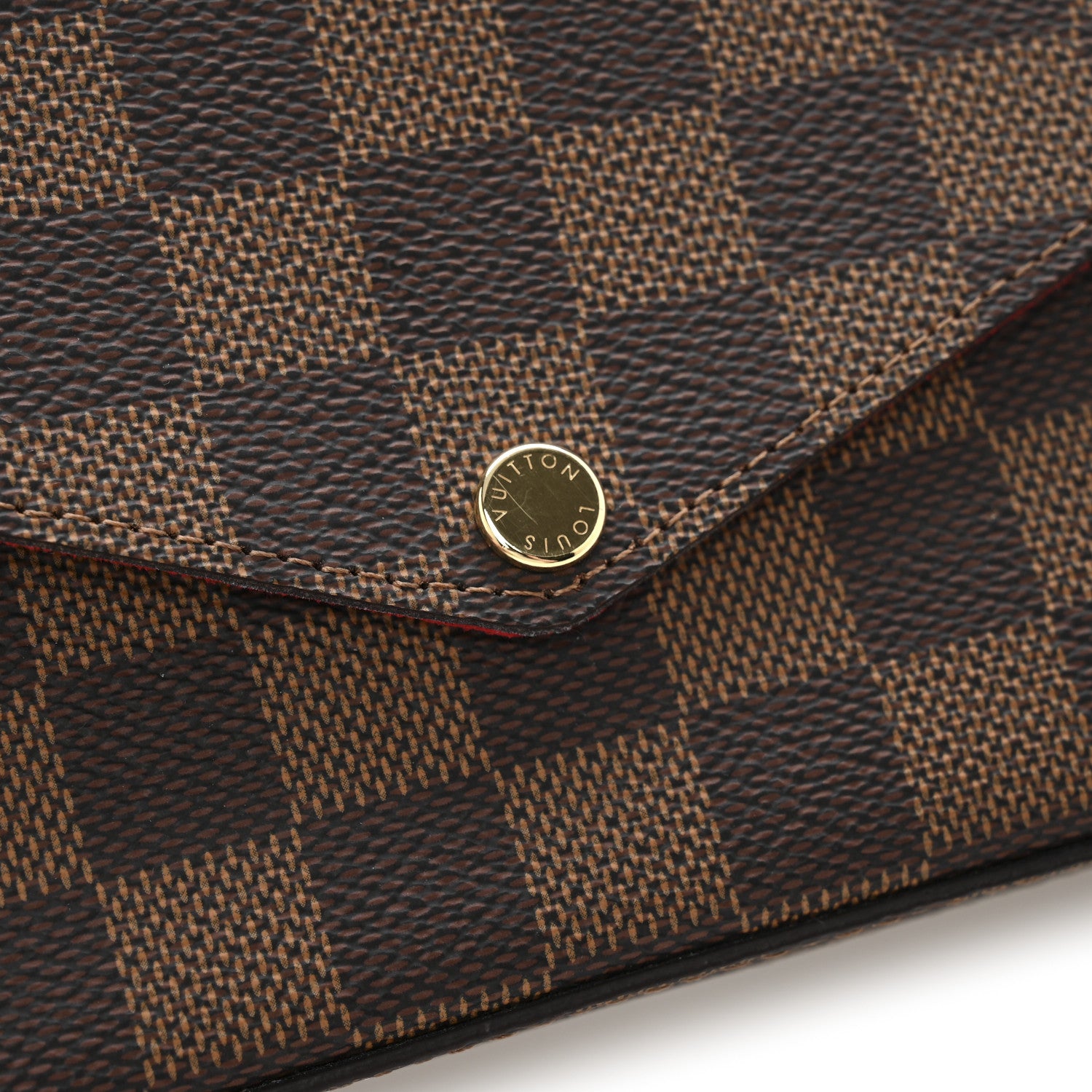 Louis Vuitton Damier Ebene Pochette Felicie Chain Wallet 12 of 13