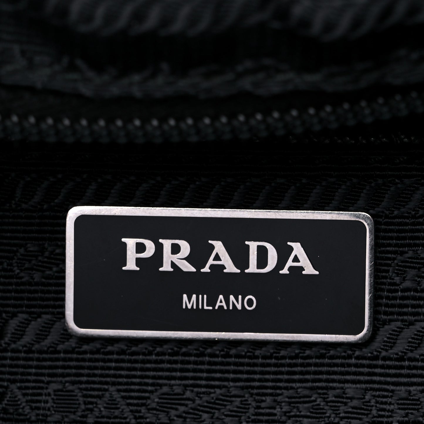 Tessuto Nylon Saffiano Medium Backpack Black