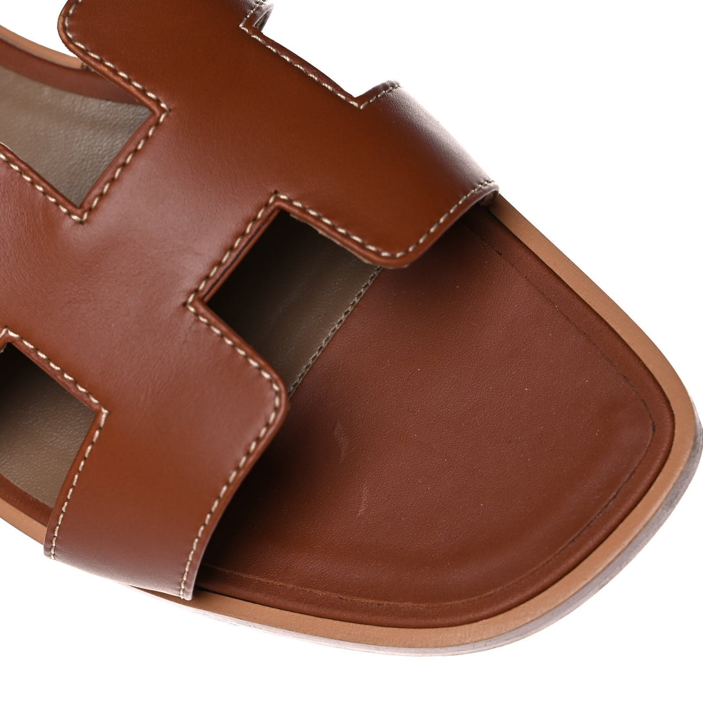 Box Calfskin Oran Sandals 38 Gold