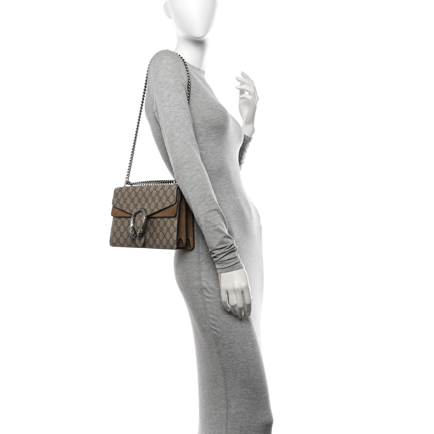 GG Supreme Monogram Small Dionysus Shoulder Bag Taupe