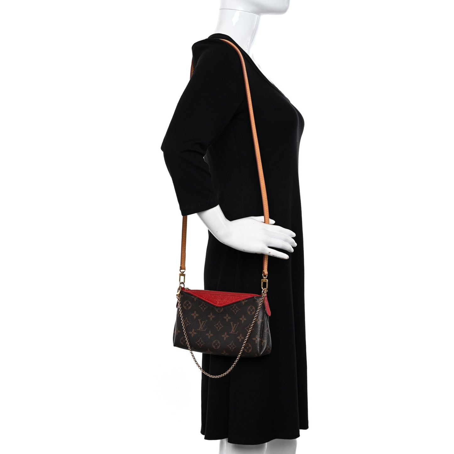 Monogram Pallas Clutch Cherry