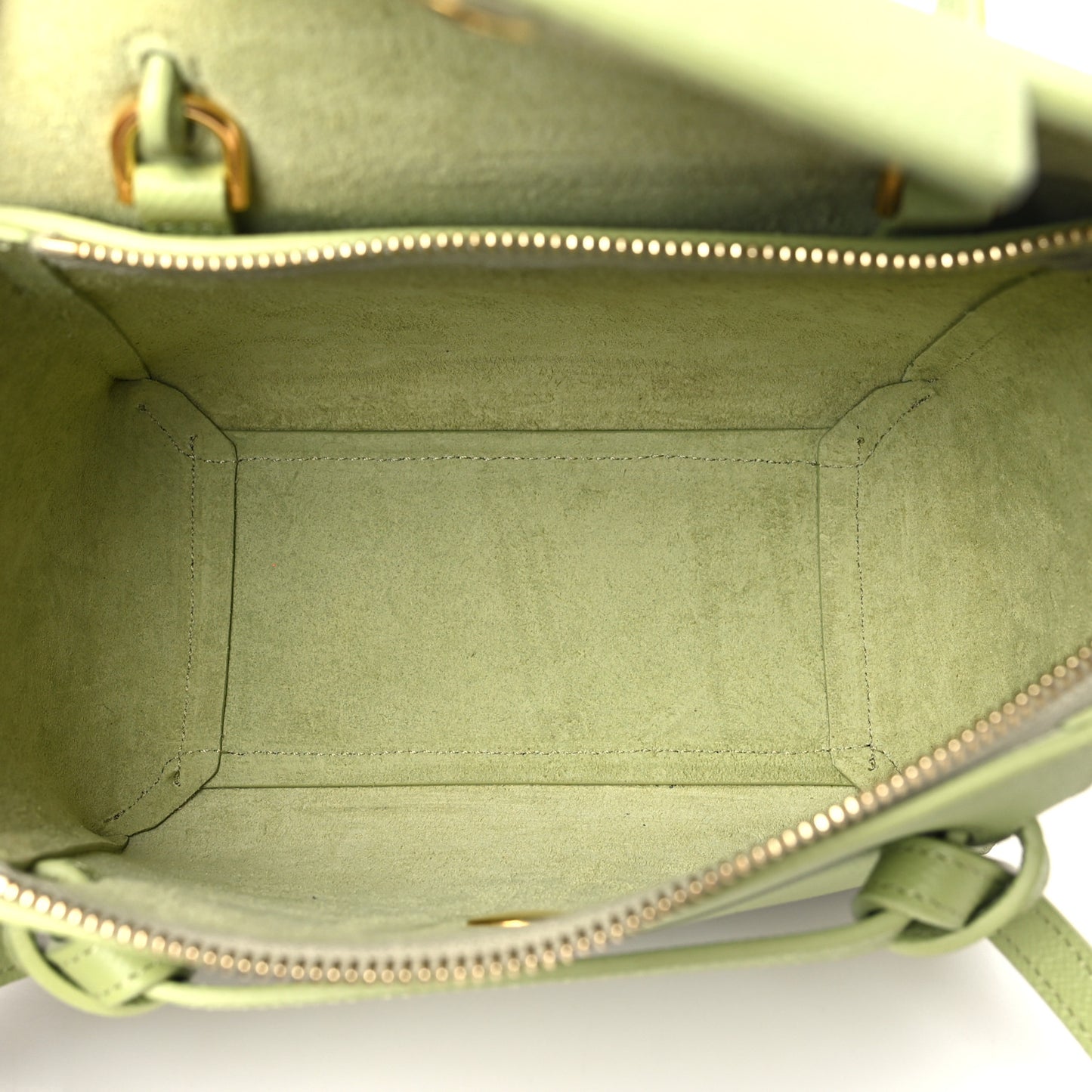 Grained Calfskin Nano Belt Bag Vert D'eau