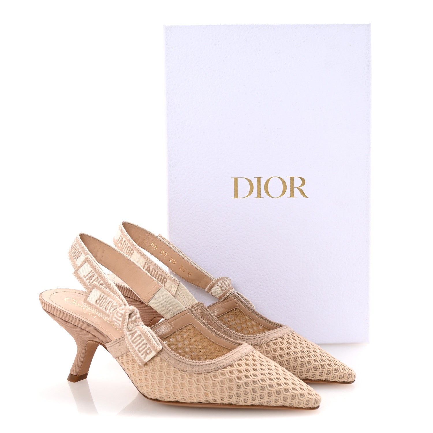 Christian Dior Micro Resille Ribbon J'Adior Slingback 65mm Pumps 35 Nude 10 of 10