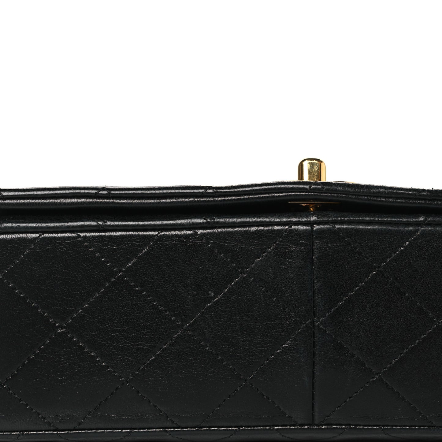 Lambskin Quilted Small Single Flap Black