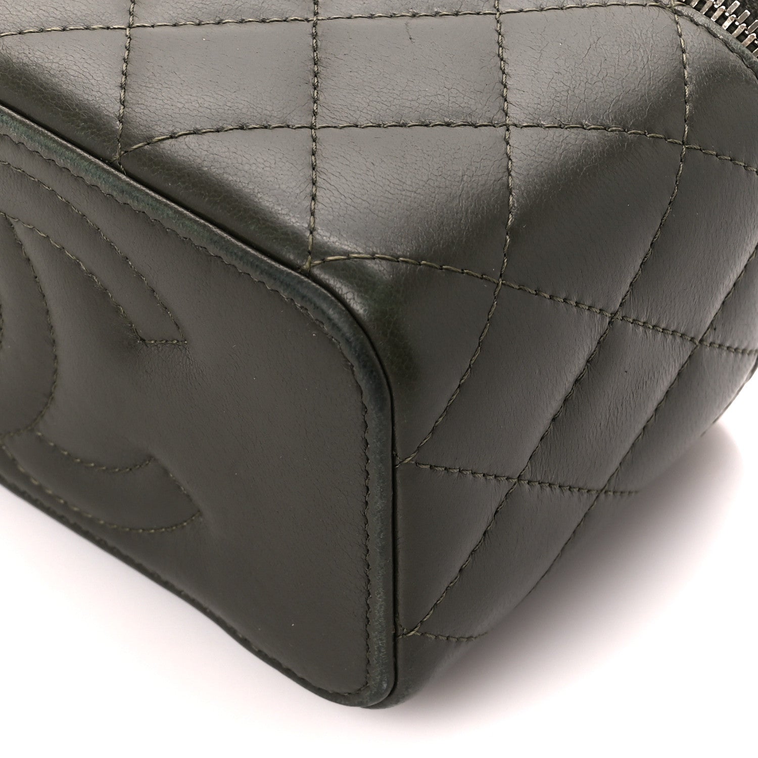 Chanel Lambskin Quilted Small Pillow Crush Vanity Case With Chain Green 10 of 12