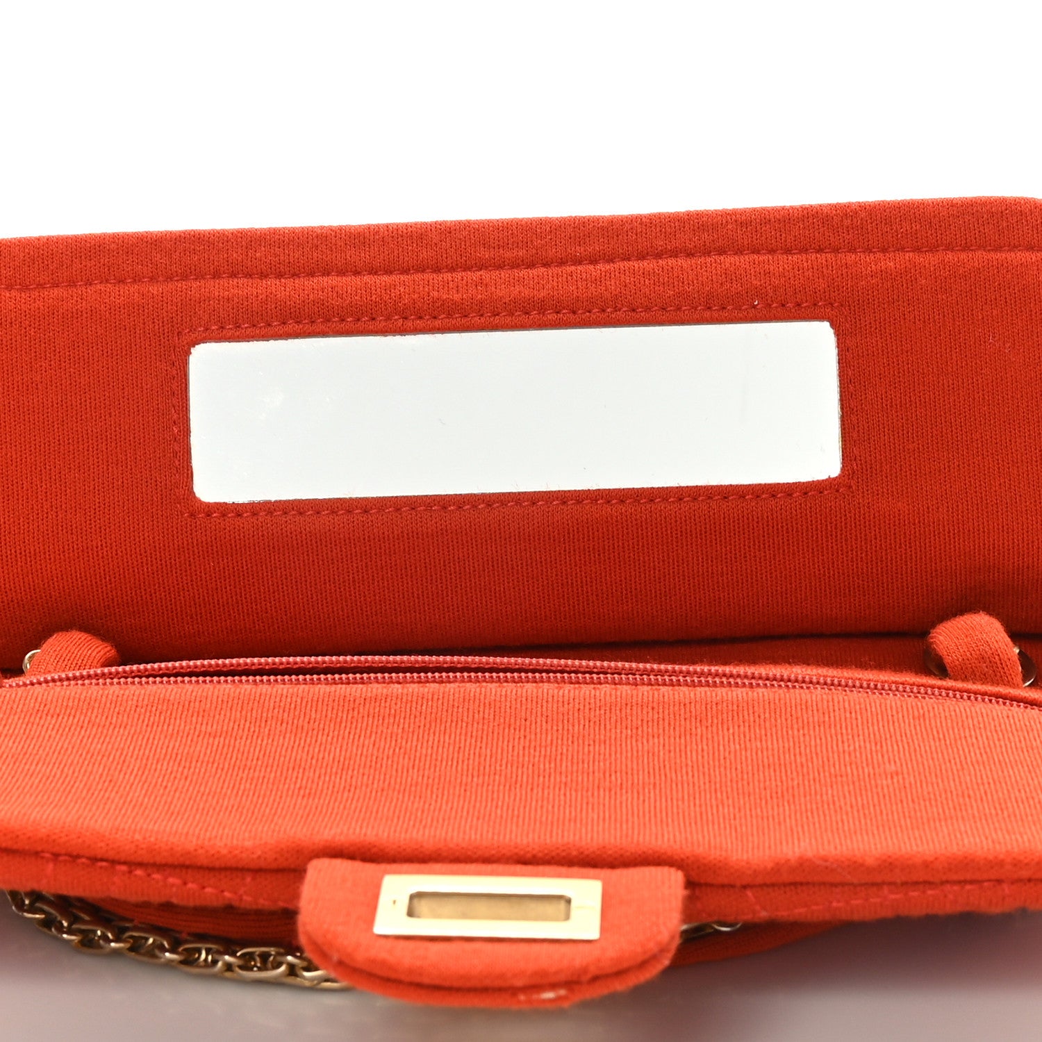 Chanel Satin Coco's Croc 2.55 Reissue 224 Flap Orange 10 of 10