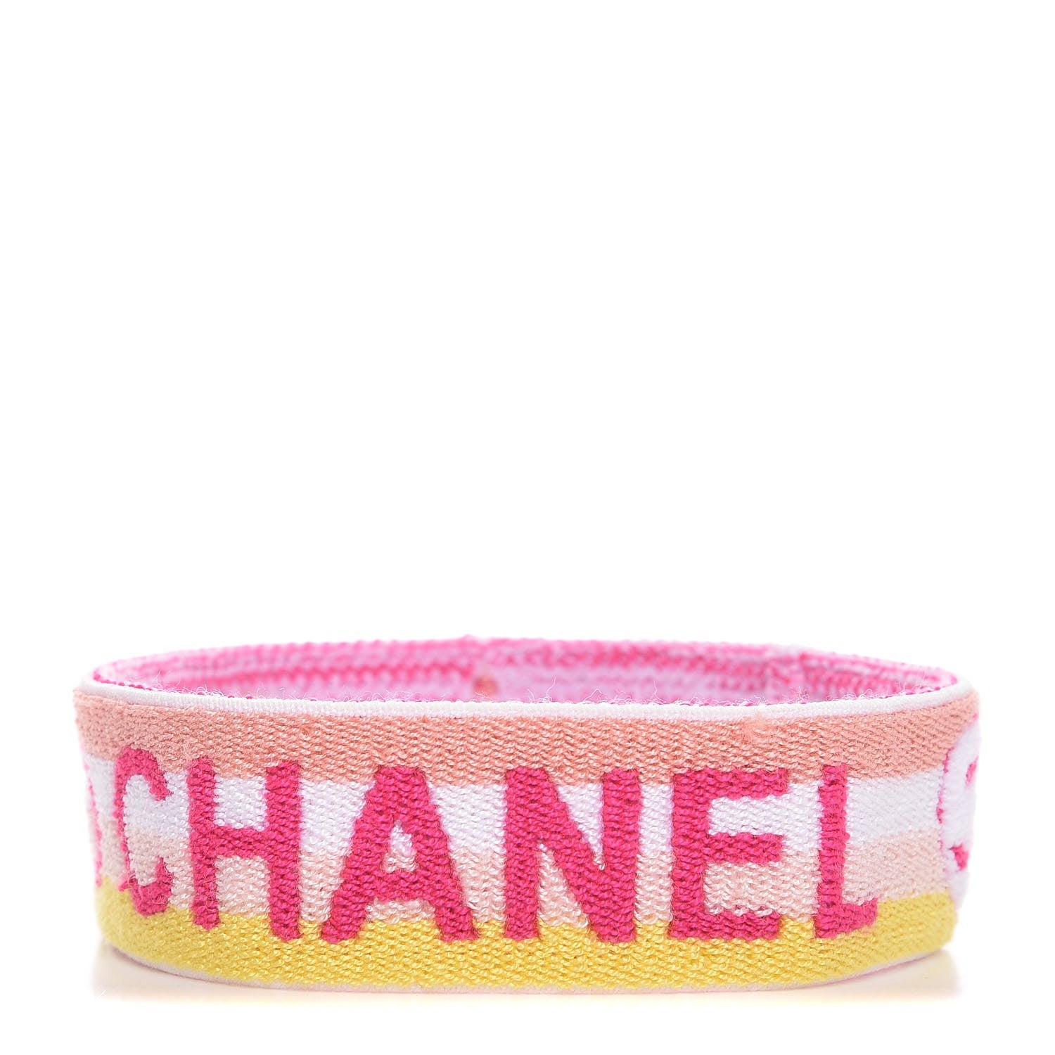 Chanel Knit Coco CC Headband Wristband Set Multicolor 303481