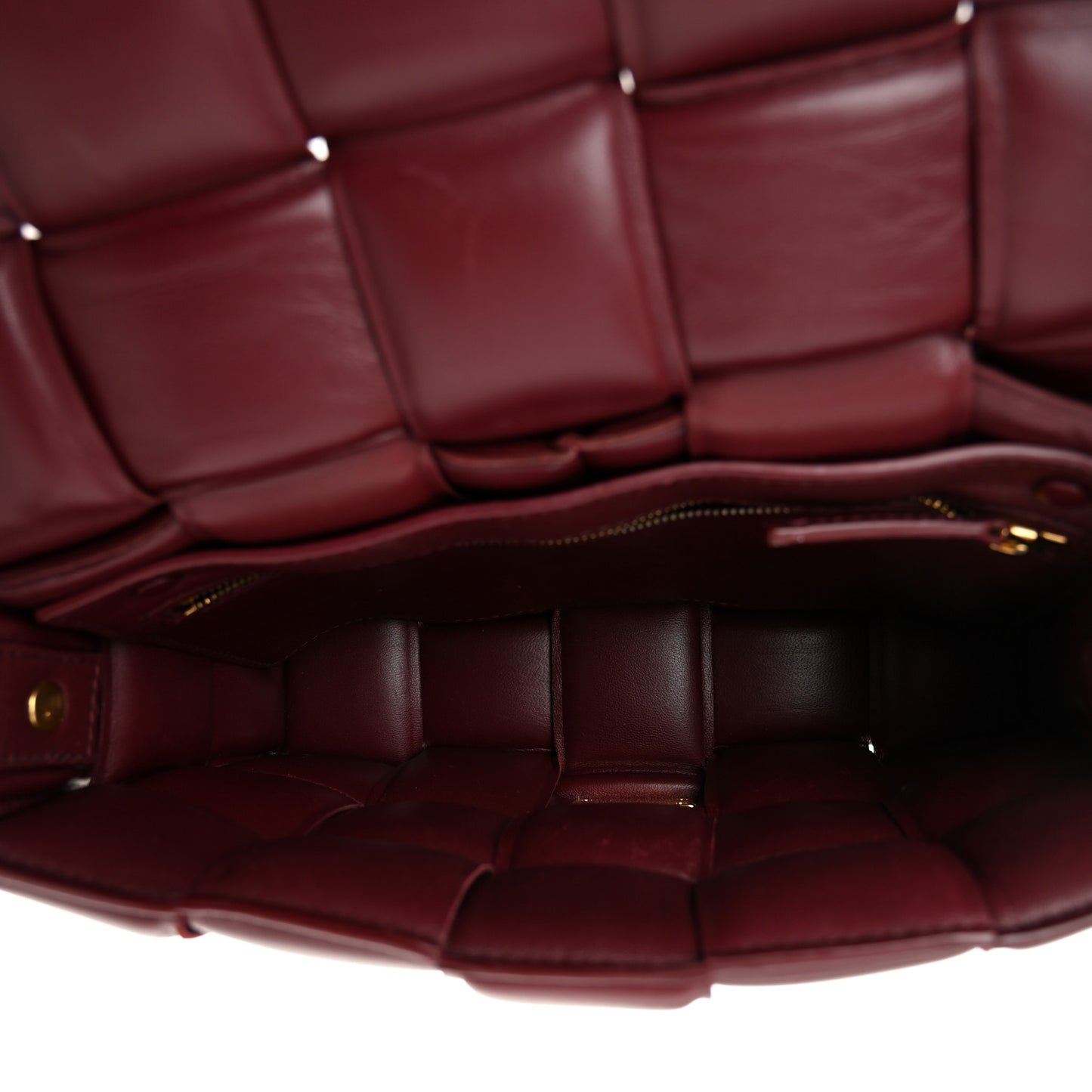 Nappa Maxi Intreccio Padded Cassette Crossbody Bag Barolo