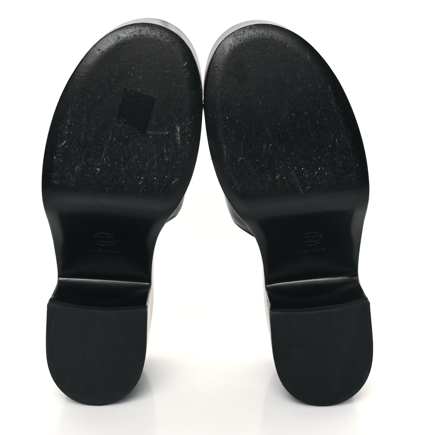 Lambskin Camellia Platform Mules 38.5 Black