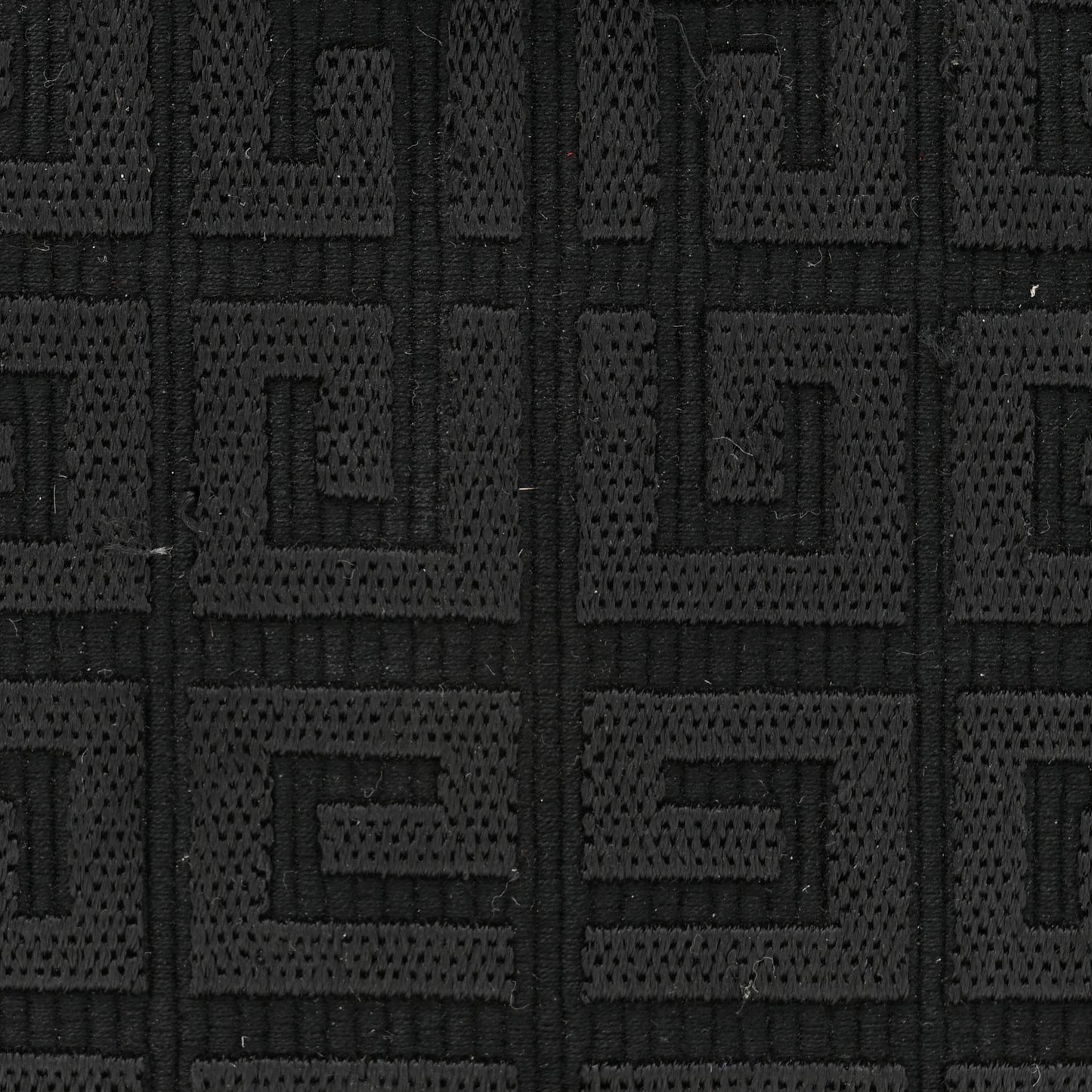 Canvas Woven Embroidered Medium 4G Bag With Chain Black