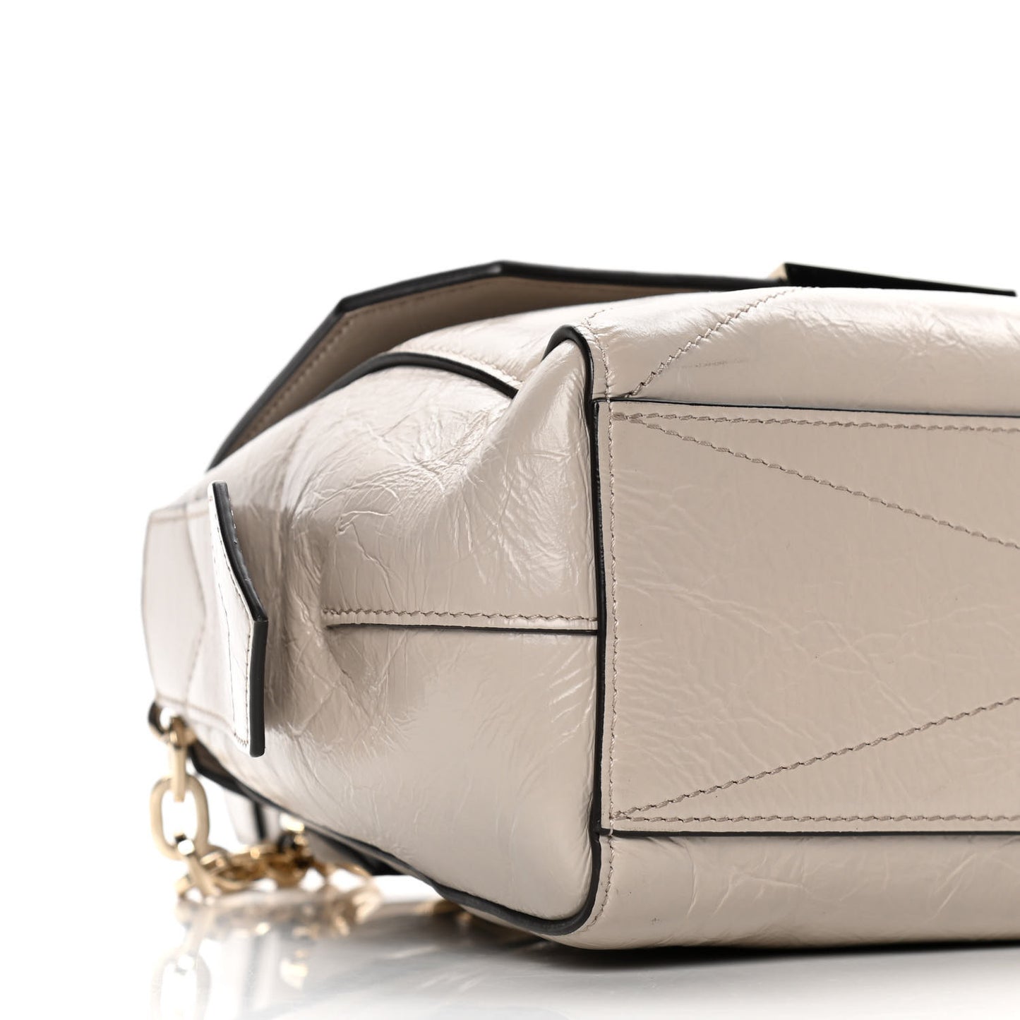 Creased Patent Calfskin Small ID Flap Dune