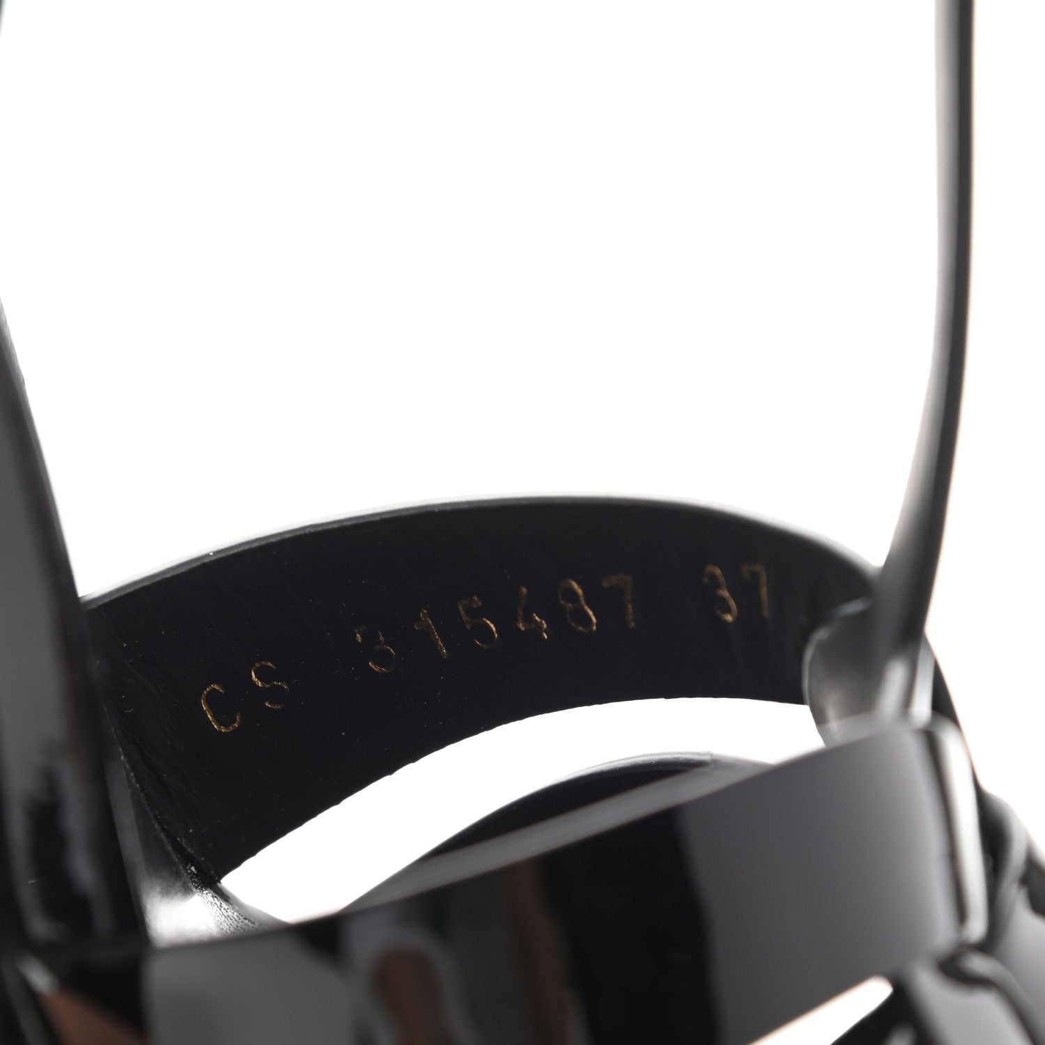 Saint Laurent Patent Tribute 105 Platform Sandals 37 Black 8 of 11
