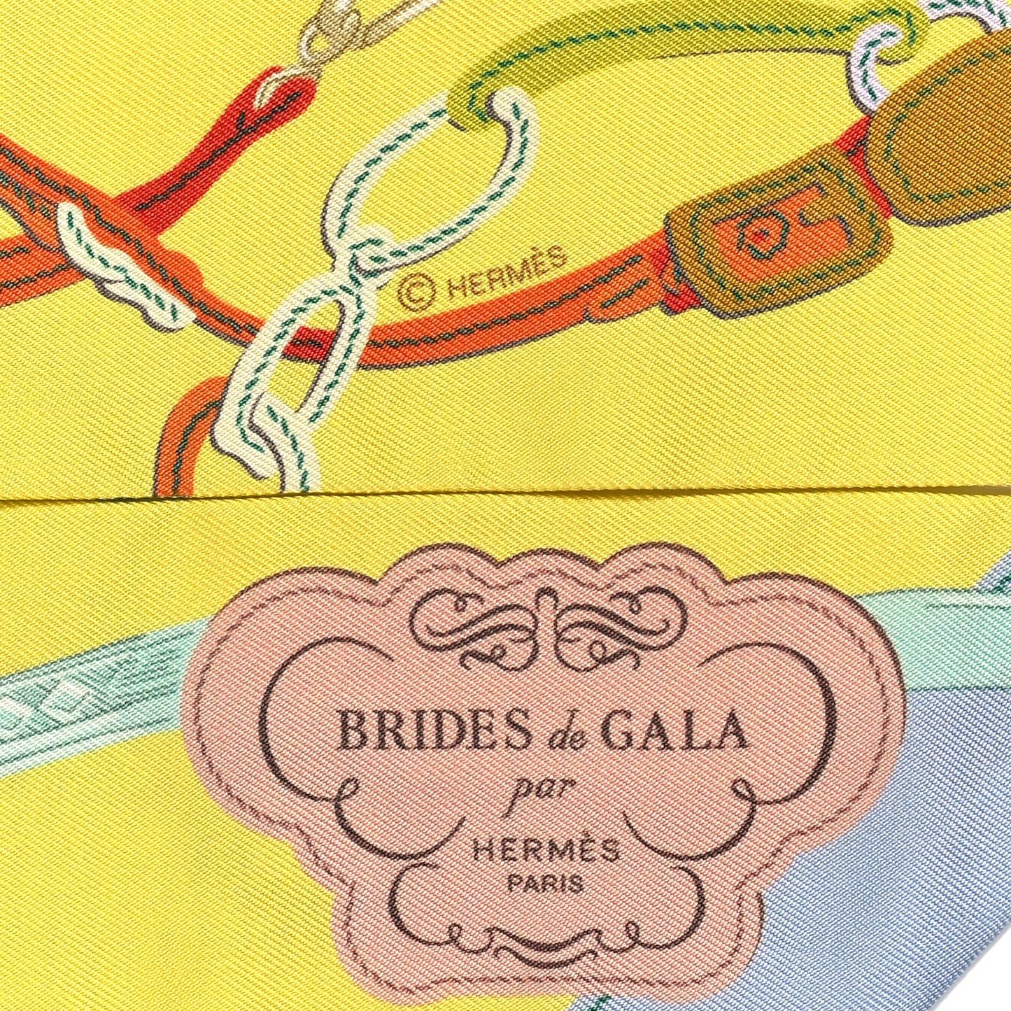 Silk Brides de Gala Applique Pique Twilly Jaune Vif Vert D'eau Bronze