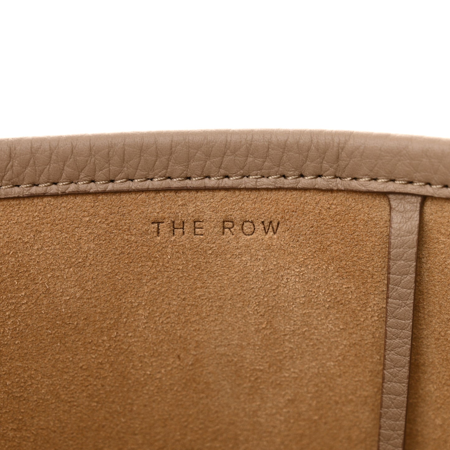 Grained Calfskin Medium N/S Park Tote Dark Taupe
