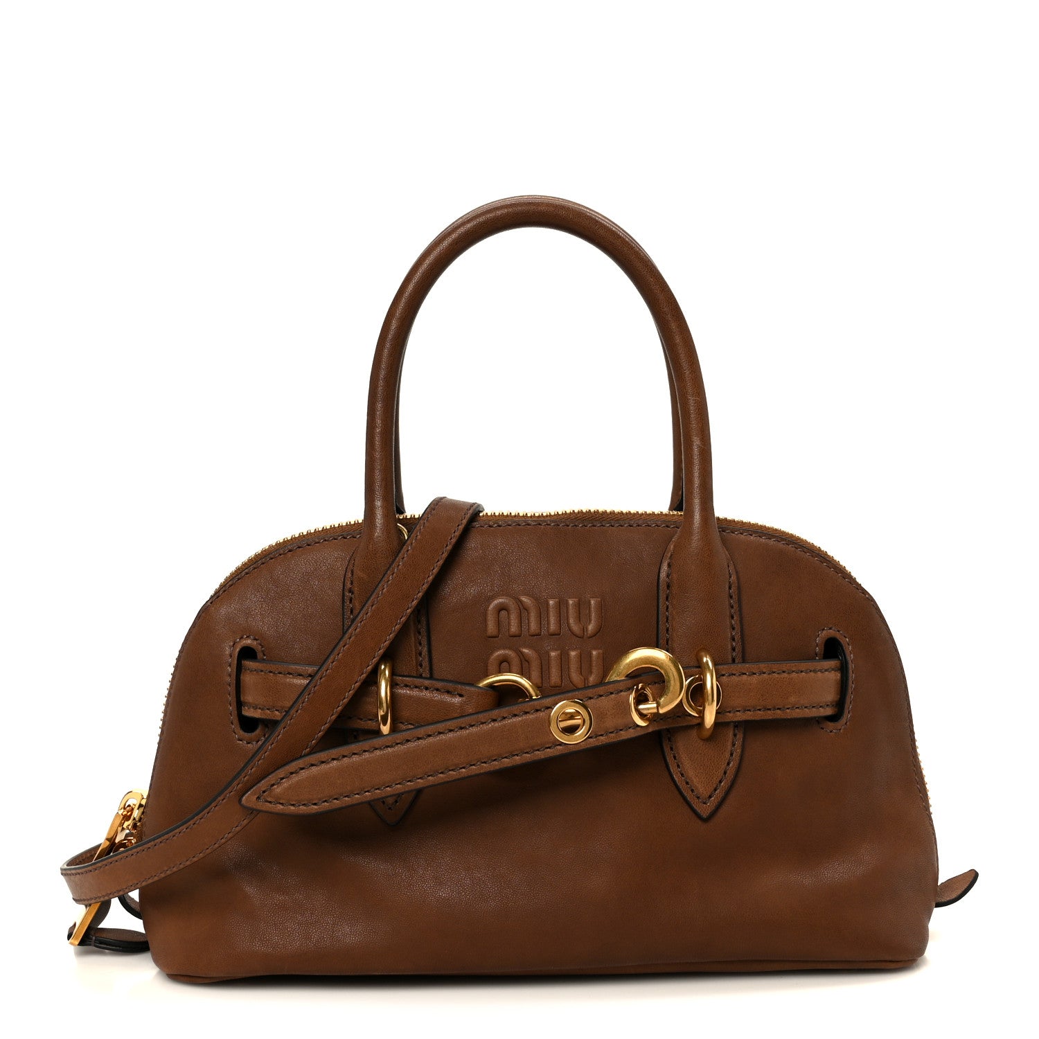 Miu Miu Nappa Aviator Small Aventure Bag Rovere 1856508 – FASHIONPHILE