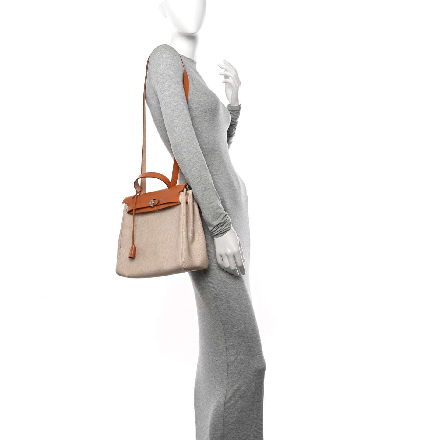 Toile Vache Calfskin Herbag 30 PM Natural