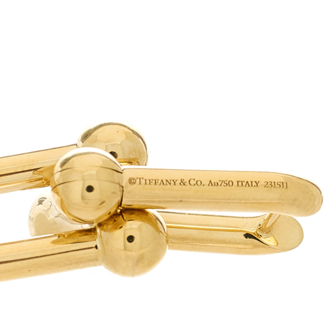 Tiffany 18K Yellow Gold Large HardWear Link Earrings 4 of 5