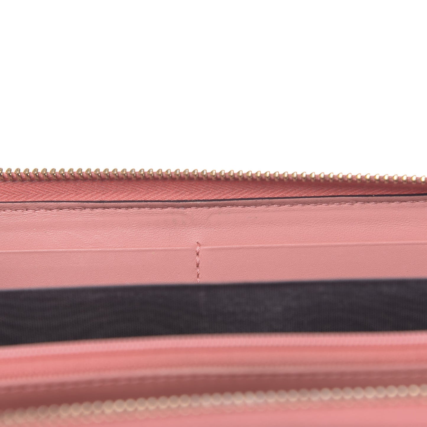 Lambskin GG Bow Zip Around Wallet Light Pink