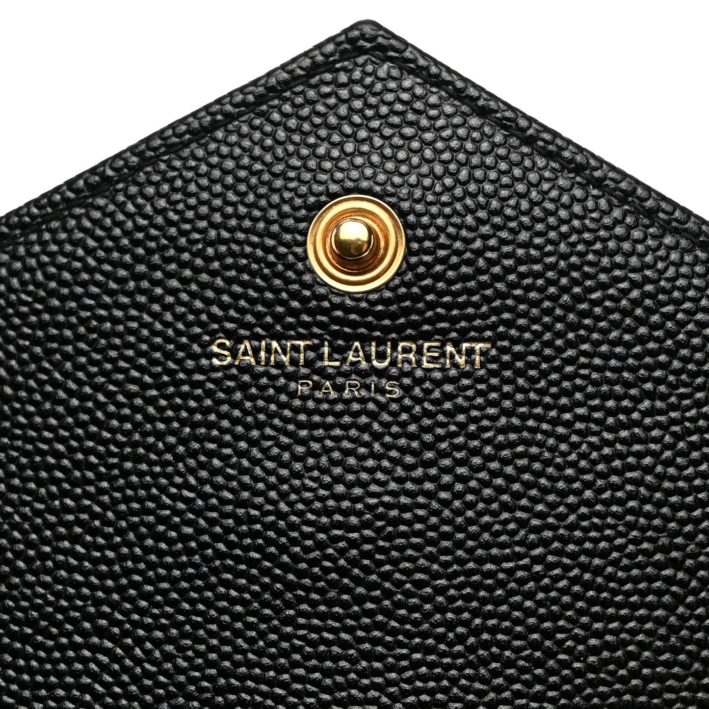 Grain De Poudre Matelasse Chevron Monogram Chain Wallet Black