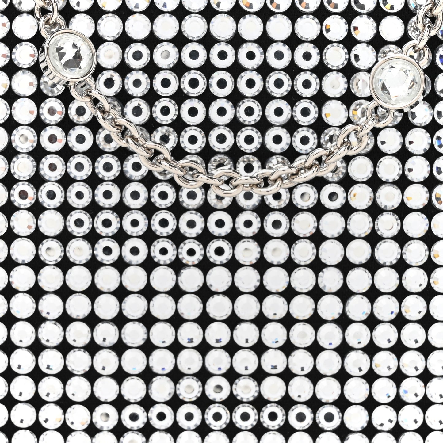 Nappa Crystal Starlight Mini Clutch Bag Black