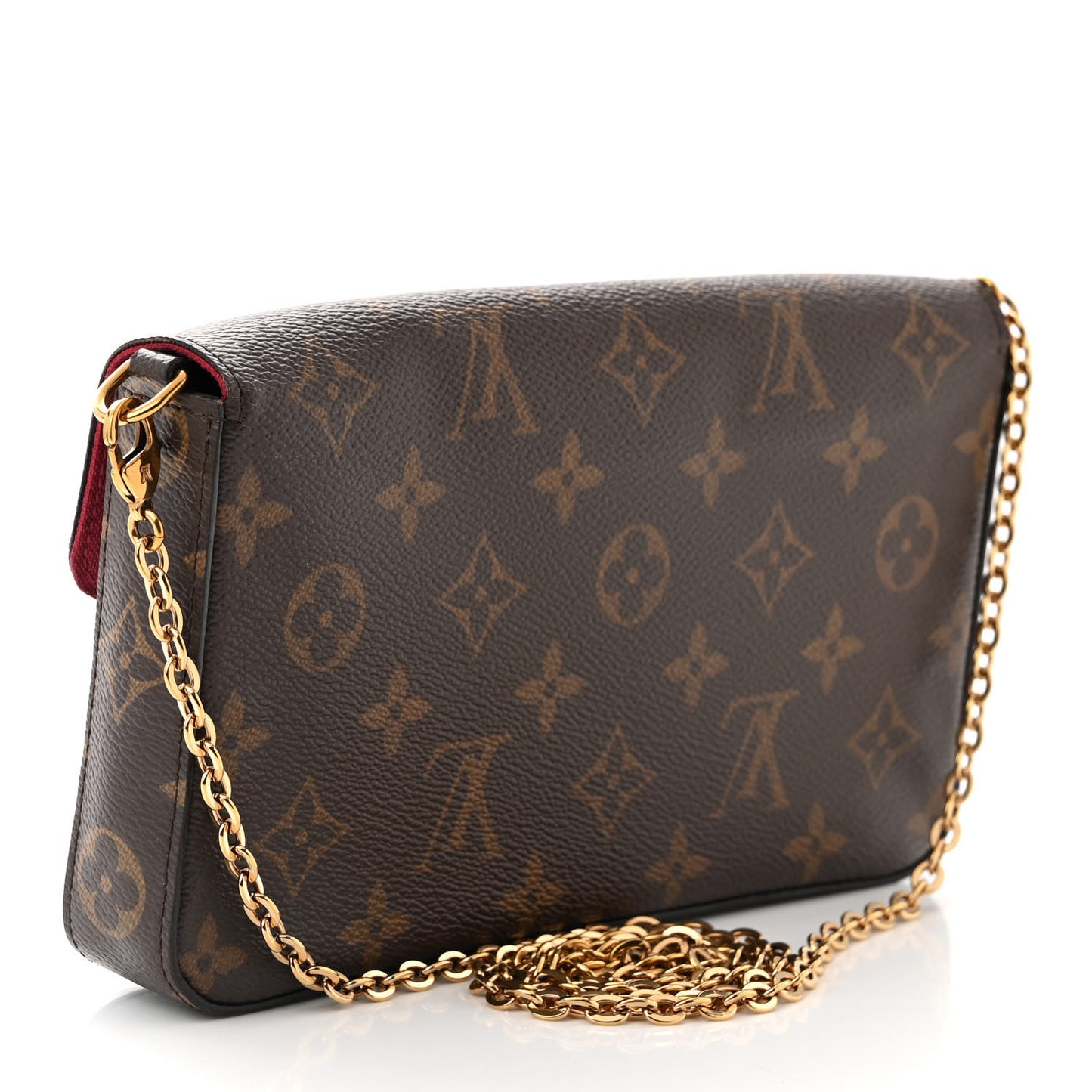 Monogram Pochette Felicie Chain Wallet Fuchsia