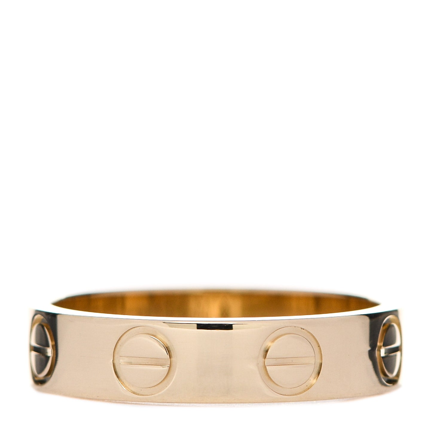 18K Yellow Gold 3.5mm LOVE Wedding Band Ring 44 3