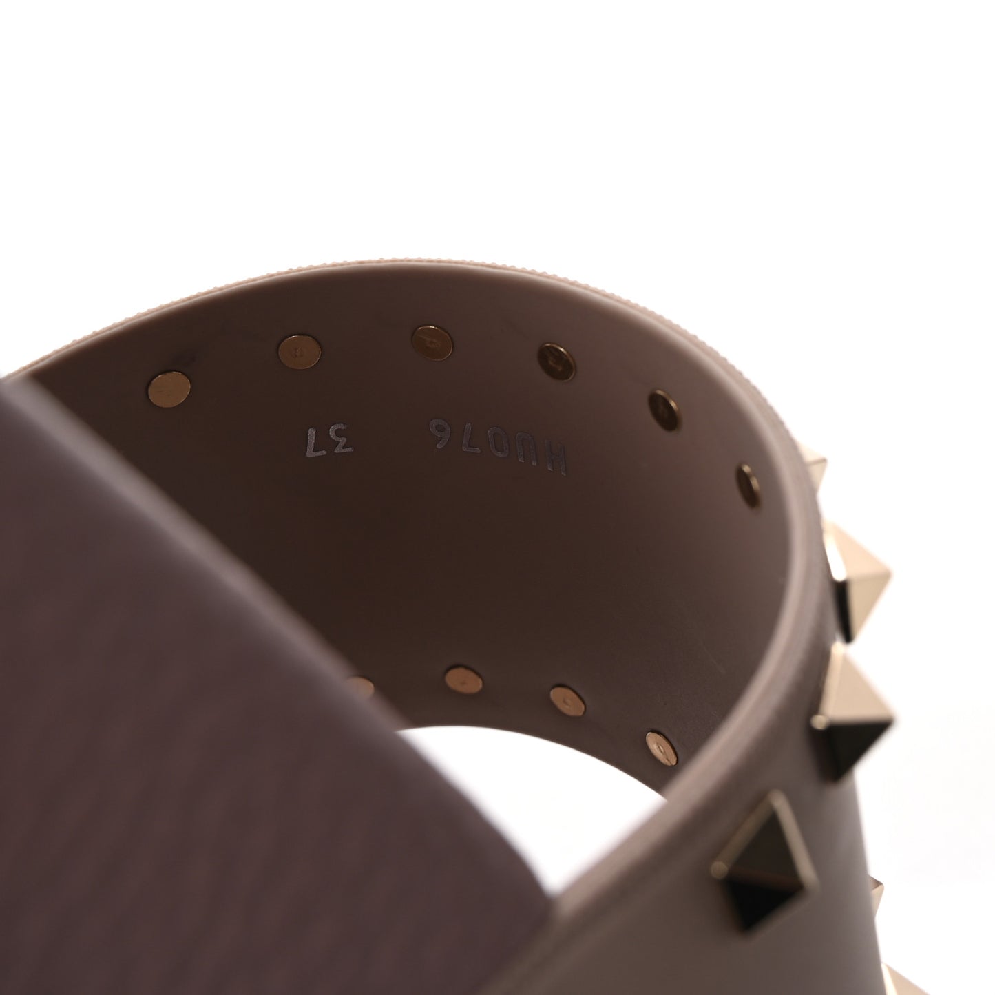 Rubber Rockstud Slide Sandals 37 Poudre