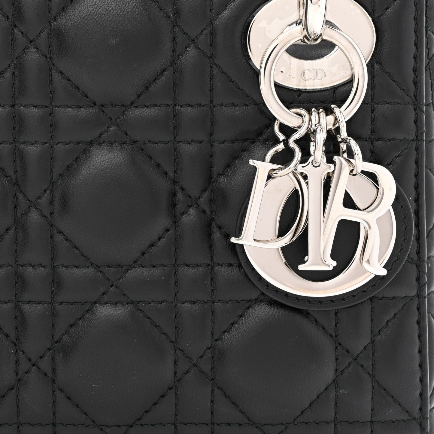 Lambskin Cannage Mini Lady Dior Black