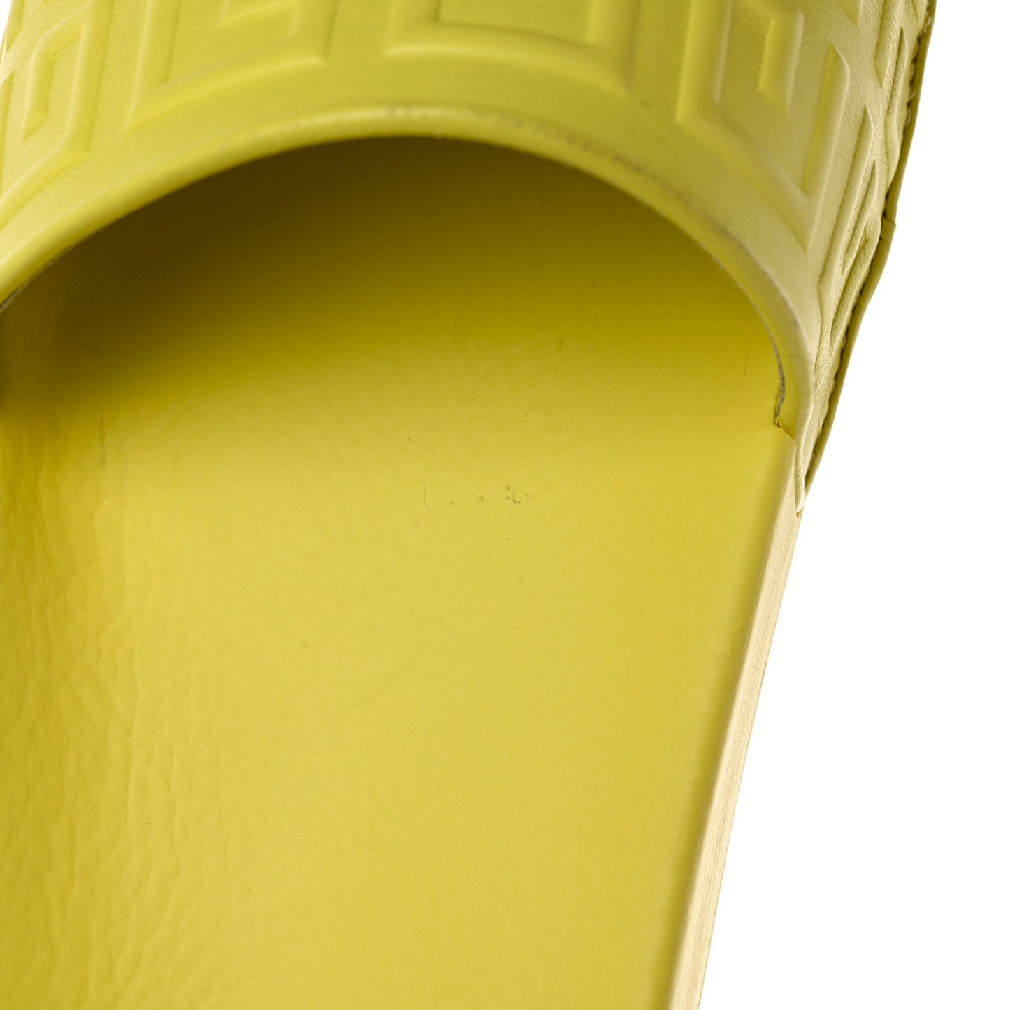 Rubber Logo 4G Pool Slide Sandals 38 Fluo Yellow