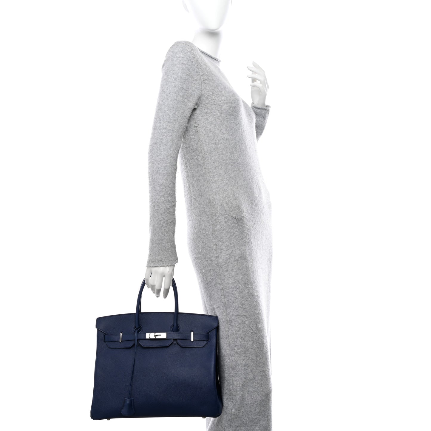 Epsom Horseshoe Birkin 35 Bleu Saphir