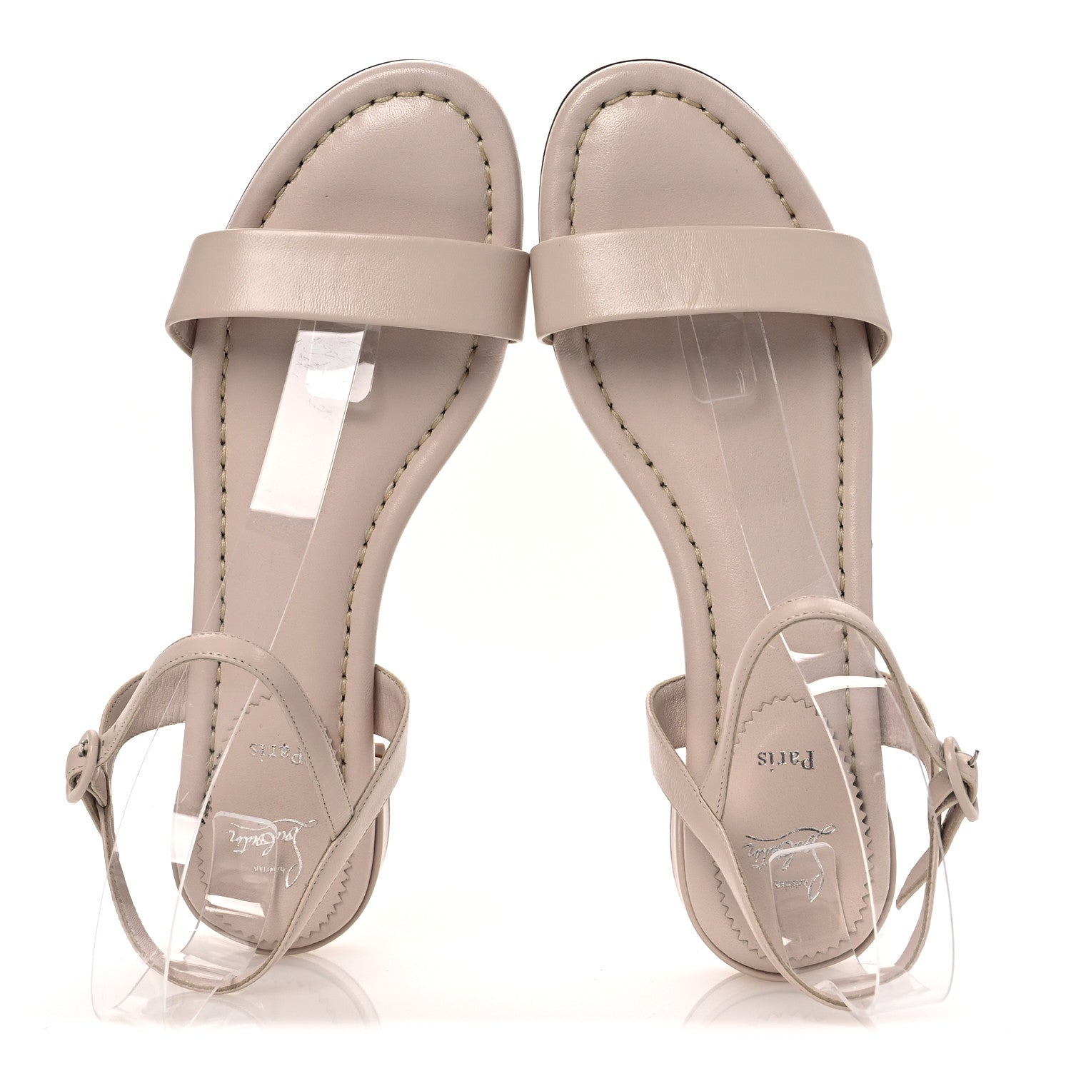 Christian Louboutin Nappa Sweet Jane 55 Sandals 38 Leche 2 of 10