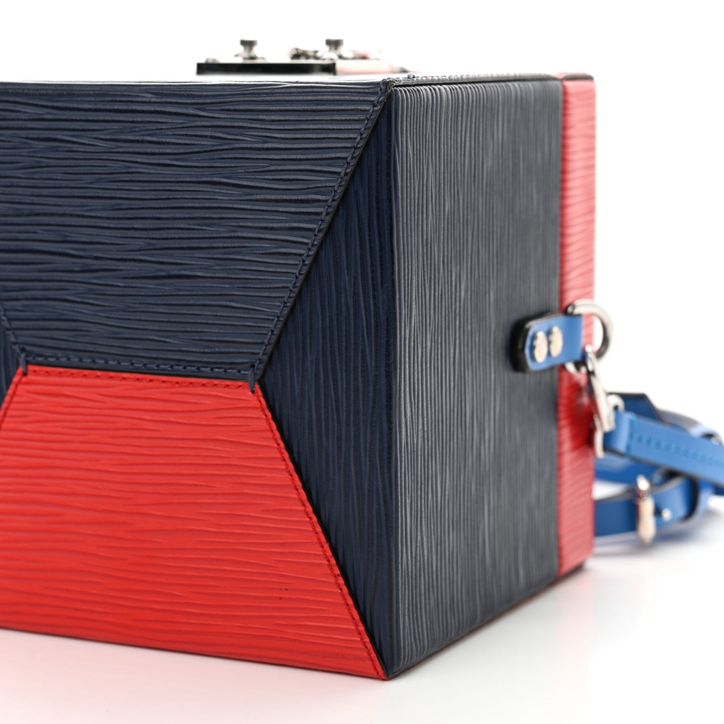 Epi Bleecker Box Indigo Coquelicot