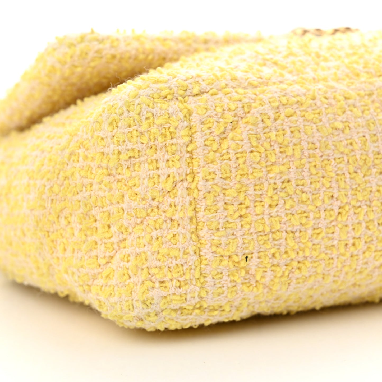 Tweed Quilted Medium Chanel 19 Flap Yellow