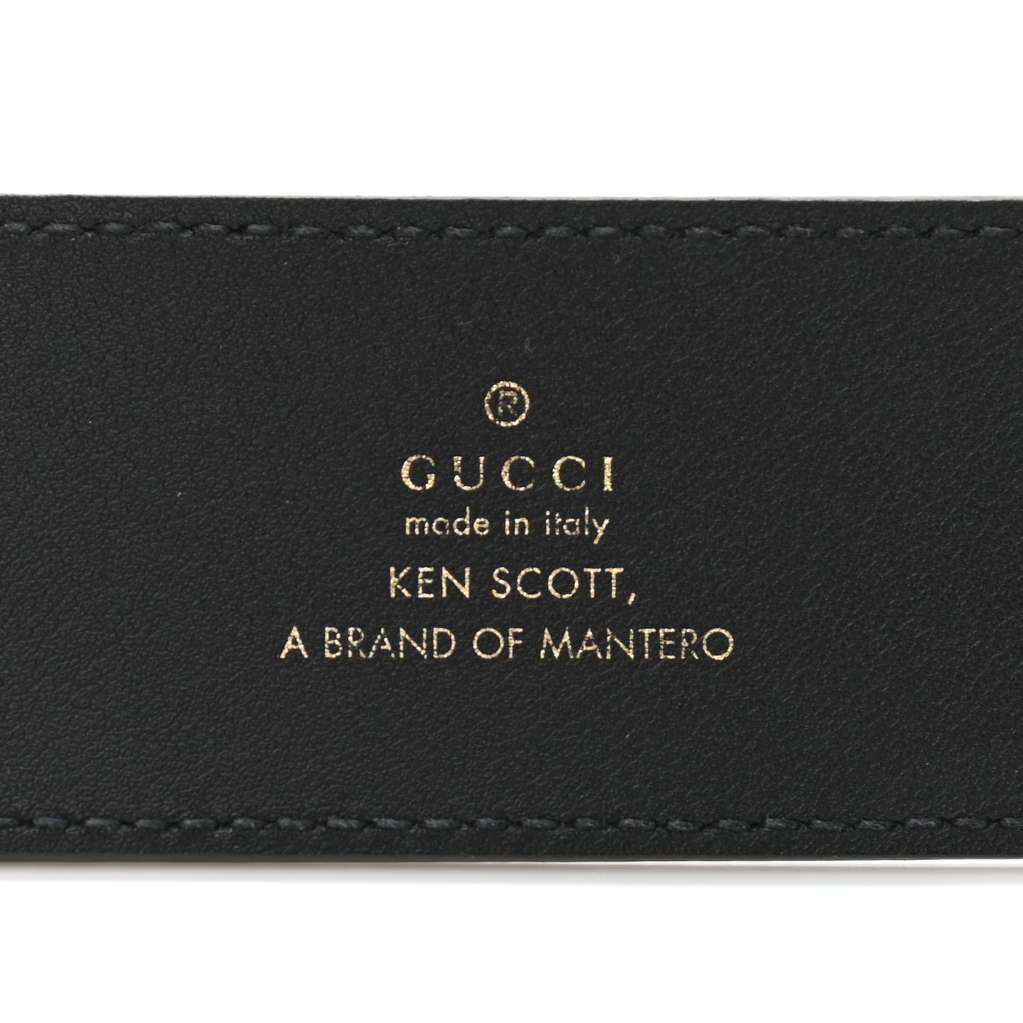X KEN SCOTT Calfskin Double G 40mm Belt 90 36 Black Multicolor