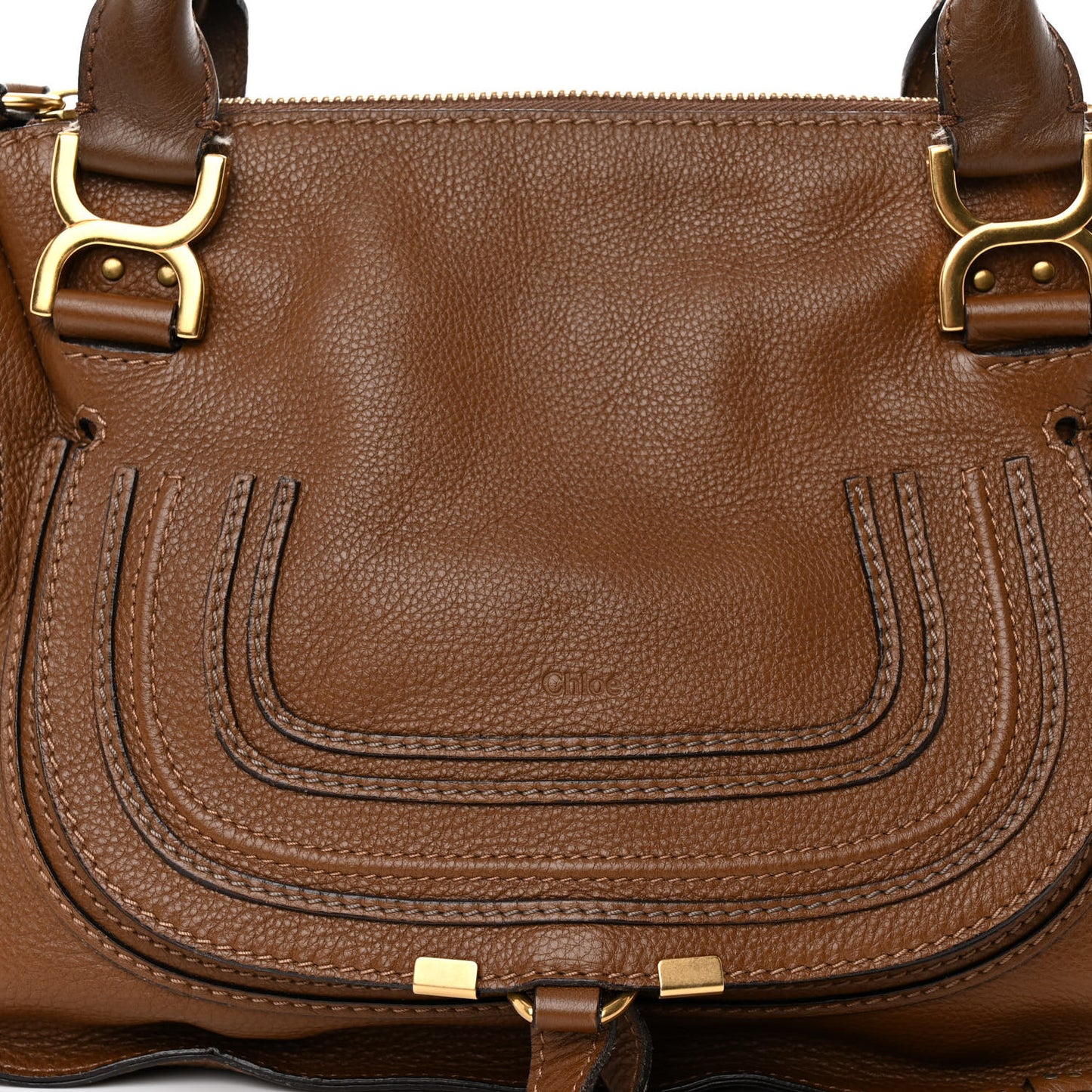 Calfskin Medium Marcie Satchel Tan