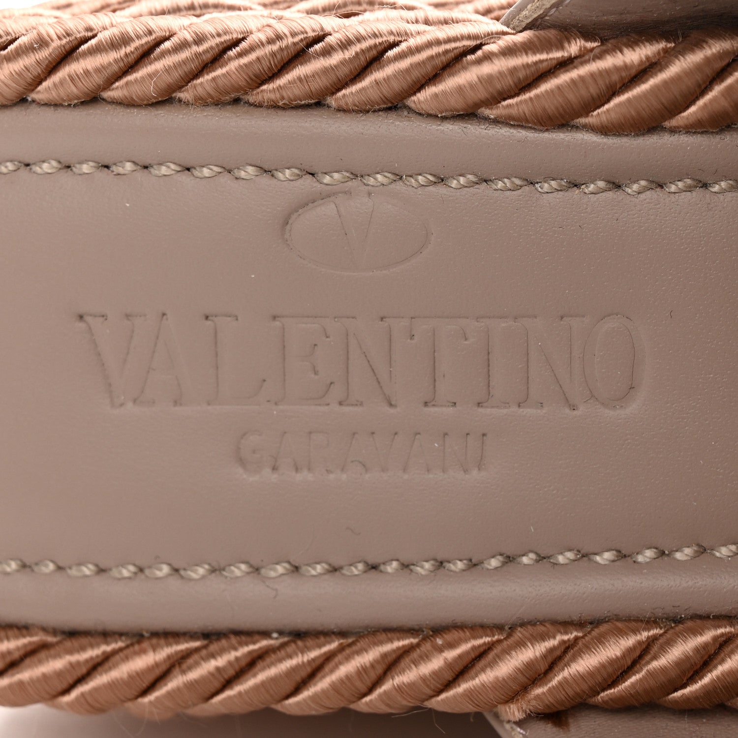 Valentino Garavani Calfskin Rockstud Wedge Mule 38 Poudre 7 of 10