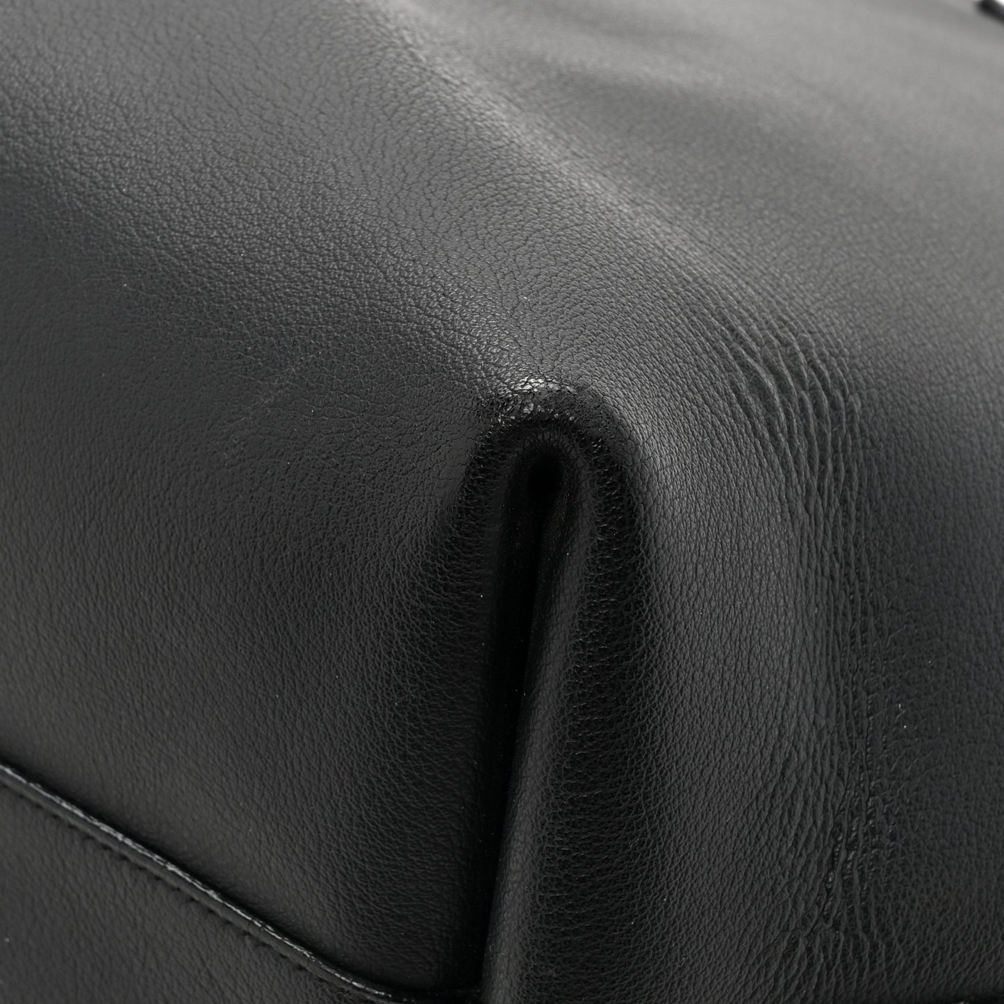 Calfskin Large Shopping Tote Black