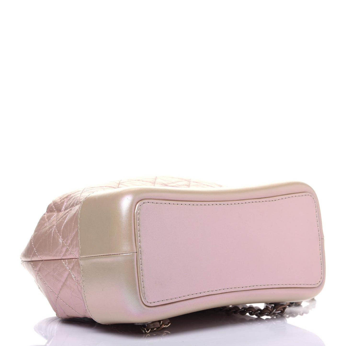 Iridescent Lambskin Calfskin Small Quilted Gabrielle Backpack Light Pink