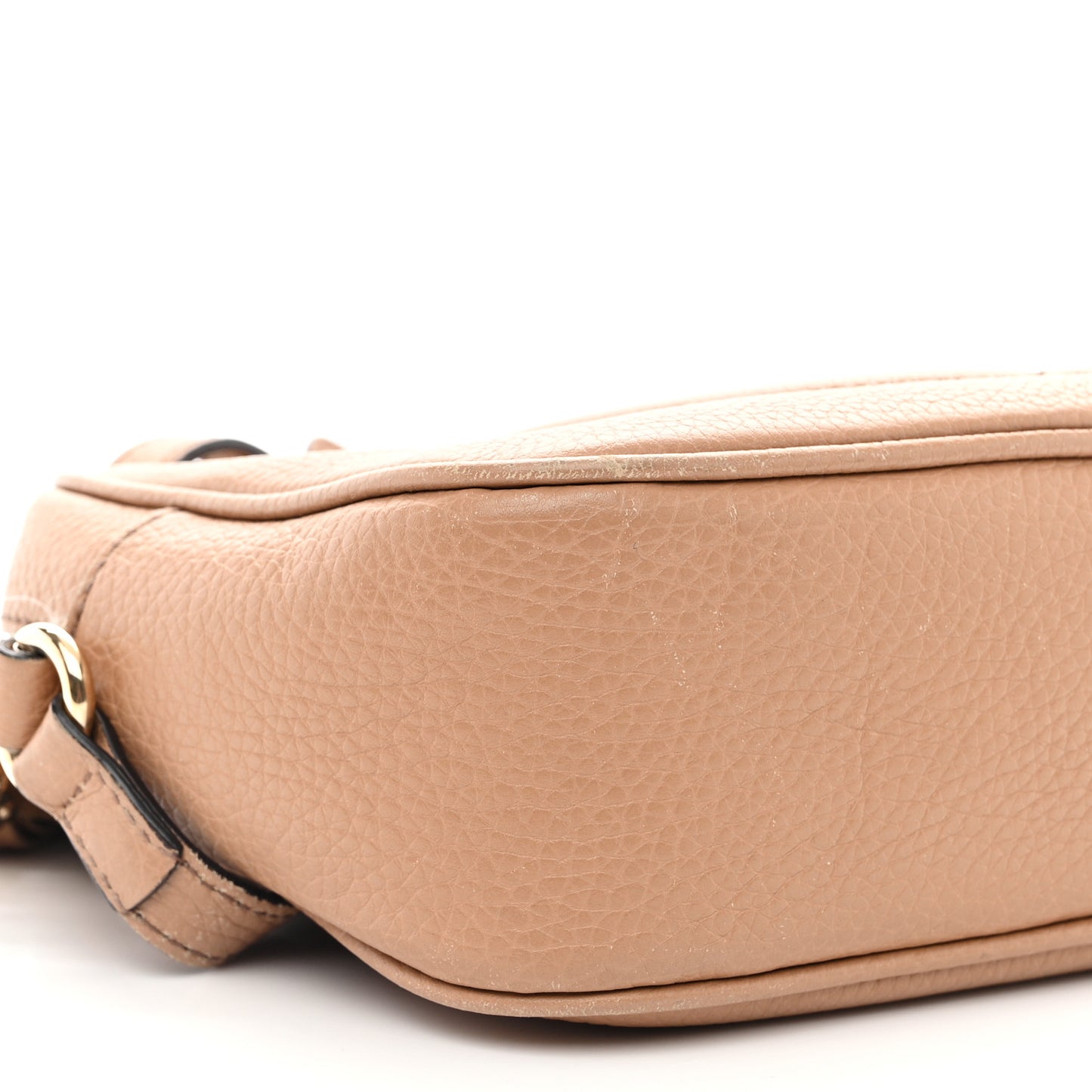 Pebbled Calfskin Small Soho Disco Bag Camelia