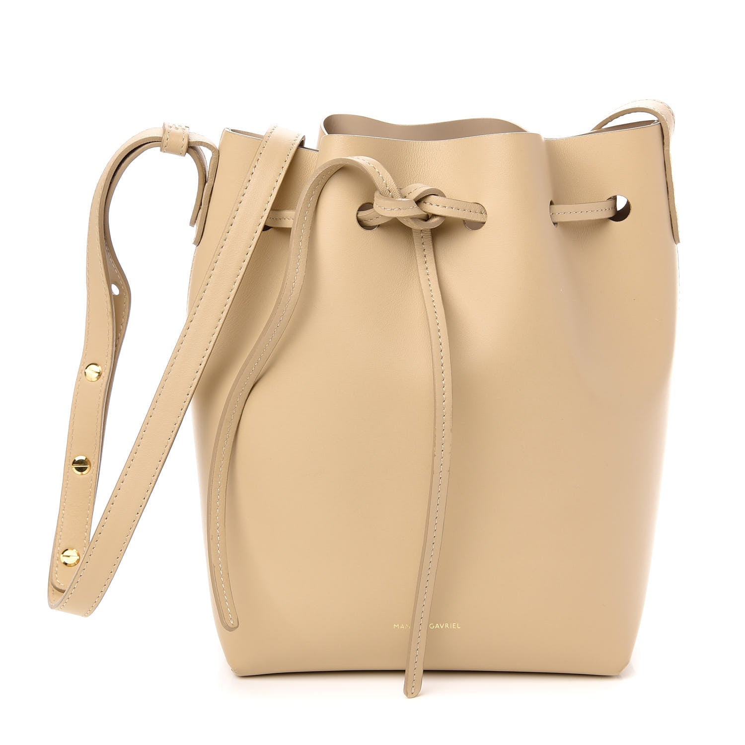 Mansur Gavriel Calfskin Mini Bucket Bag Sand 1 of 9