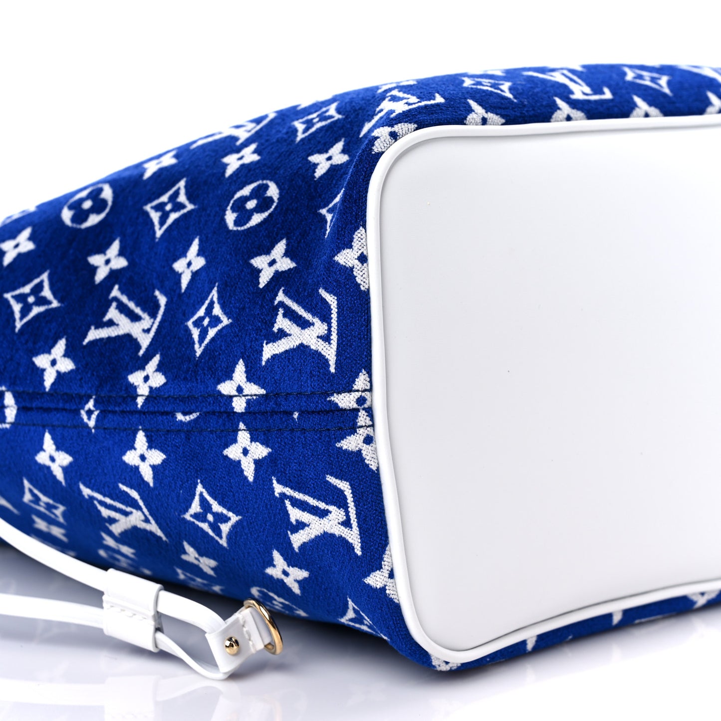 Jacquard Velvet Monogram LV Match Neverfull MM Bleu