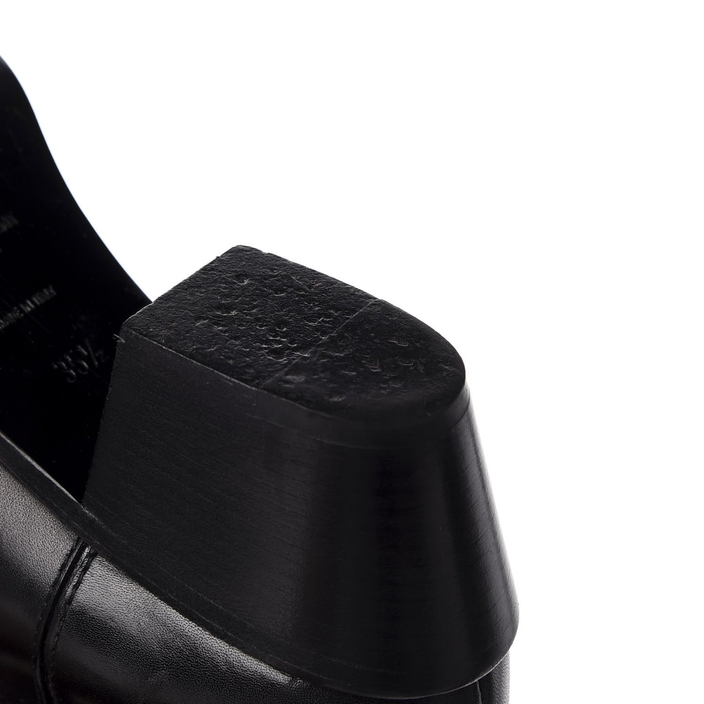Calfskin Rock Long Boots 35.5 Black