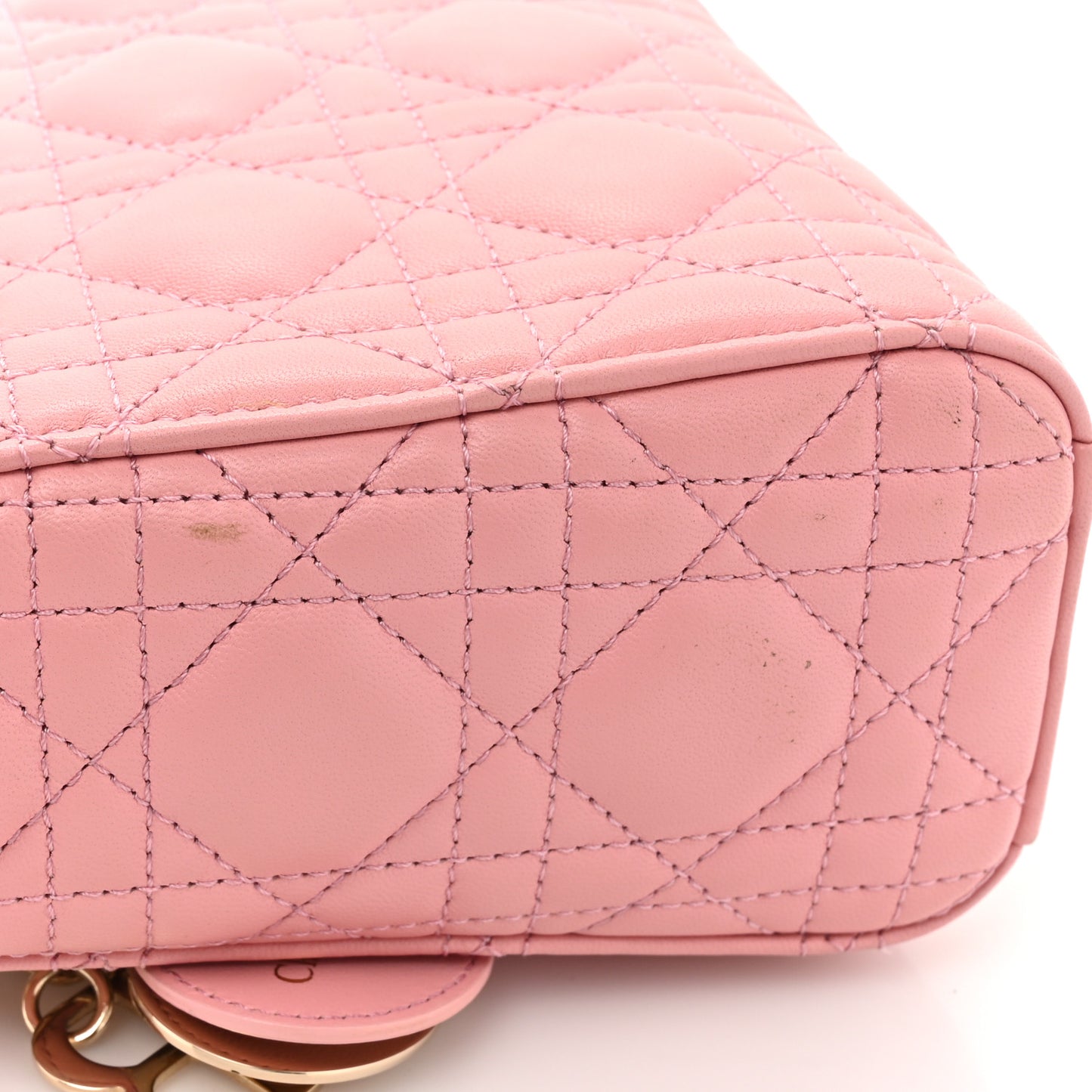 Lambskin Cannage Mini Lady Dior Melacoton
