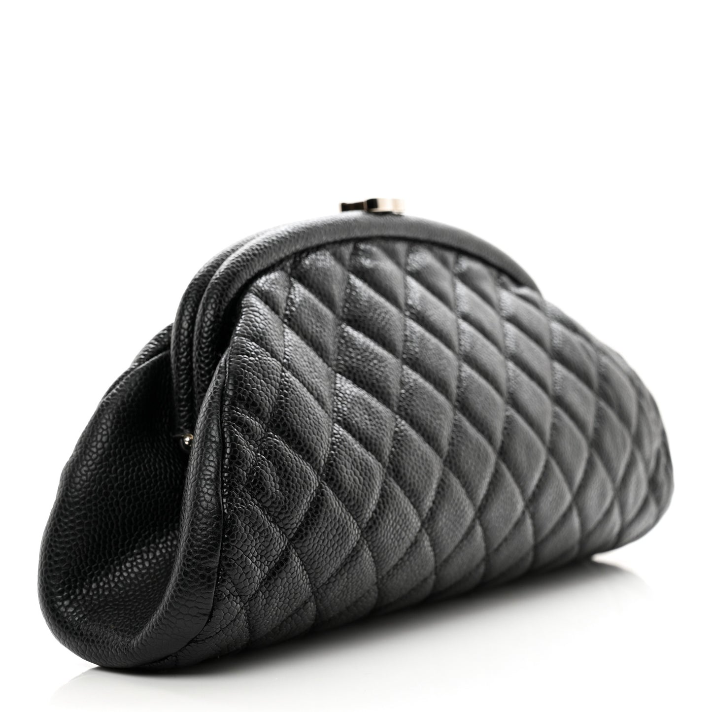 Caviar Quilted Timeless Clutch Black